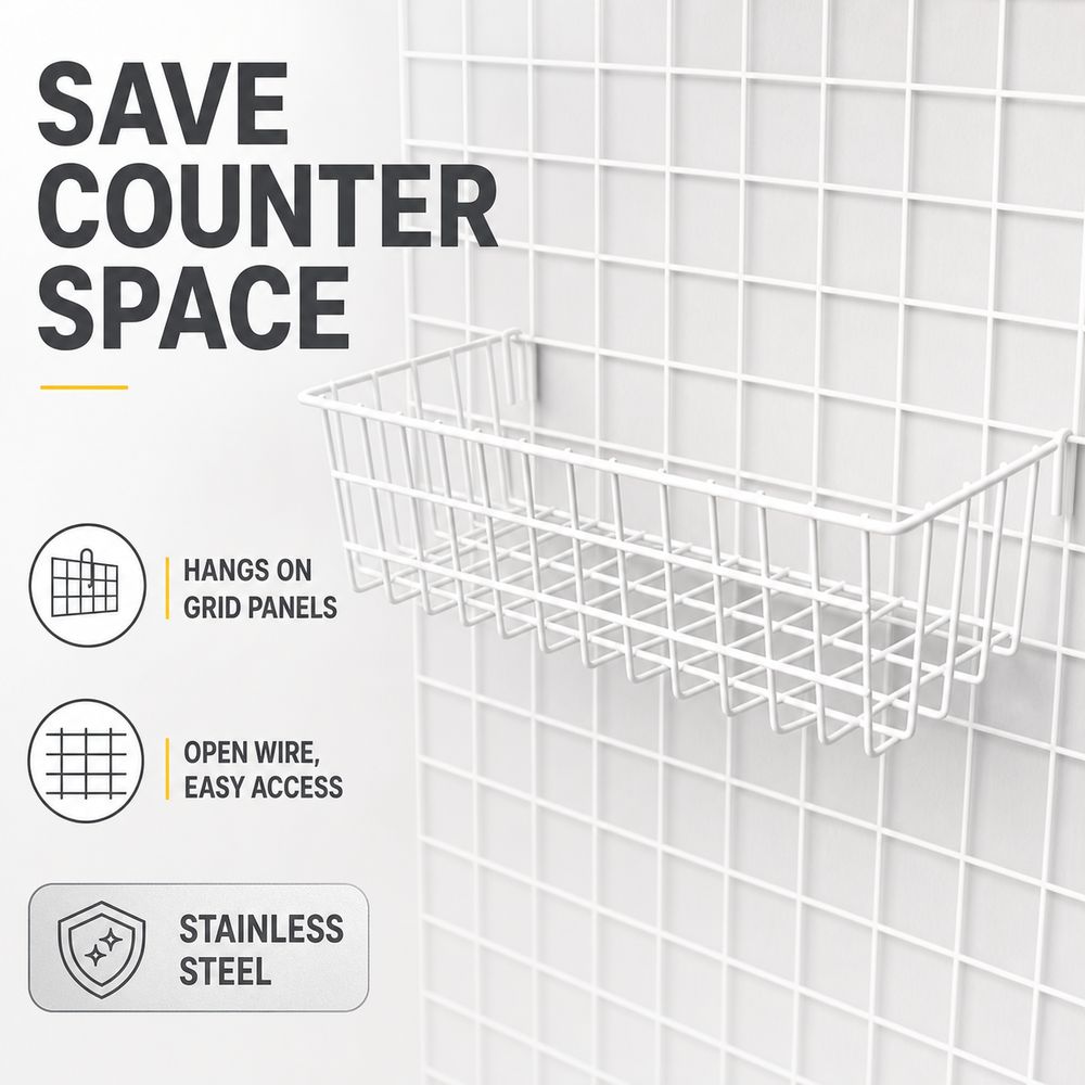 Strong Load Bearing Grid hanging basket Hanging Hook Grocery rack  Grid Panel Accessories