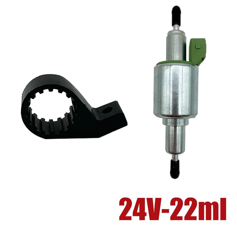 12V 24V Car Air Diesel Heater Oil Fuel Pump + Shock Absorption Holder For 2-5KW Parking Heater Pulse Meter Pump 16/22/28/32ML