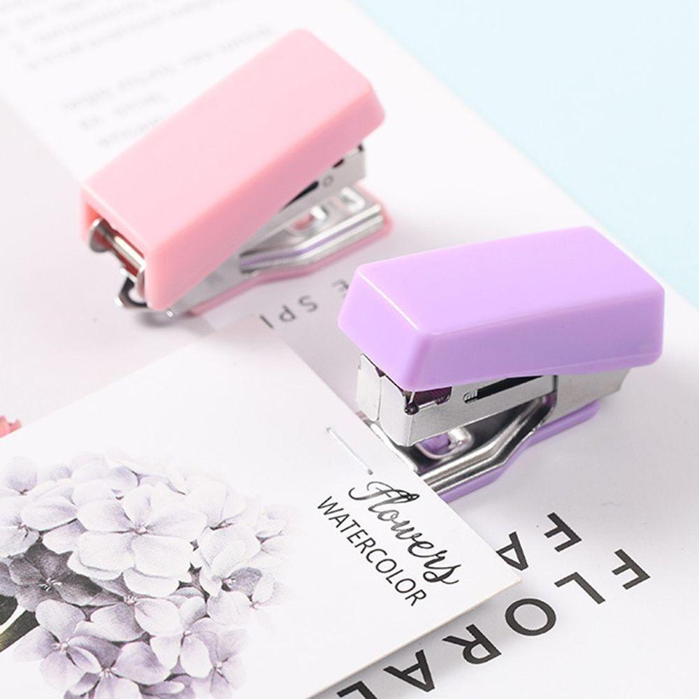 Morandi Color Student Paper Binder Mini Stapler Stapling Machine Stapler with Staples Stapler Set