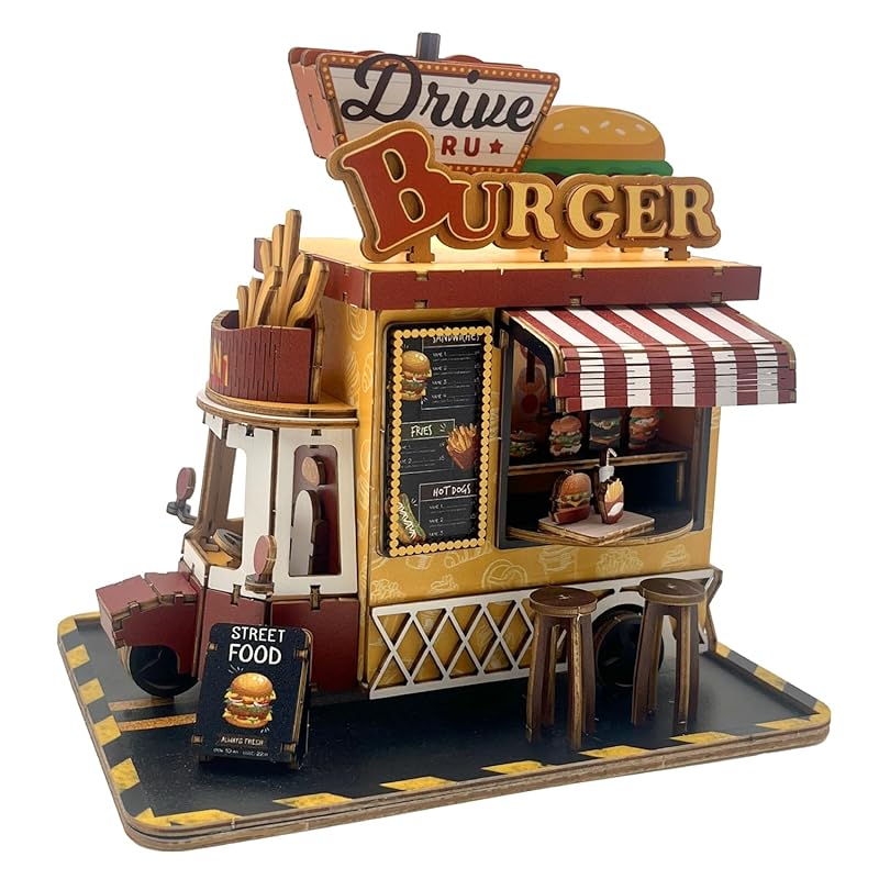 

wood model kit BOOK burger truck (Target age: 15 years or older) KO635274