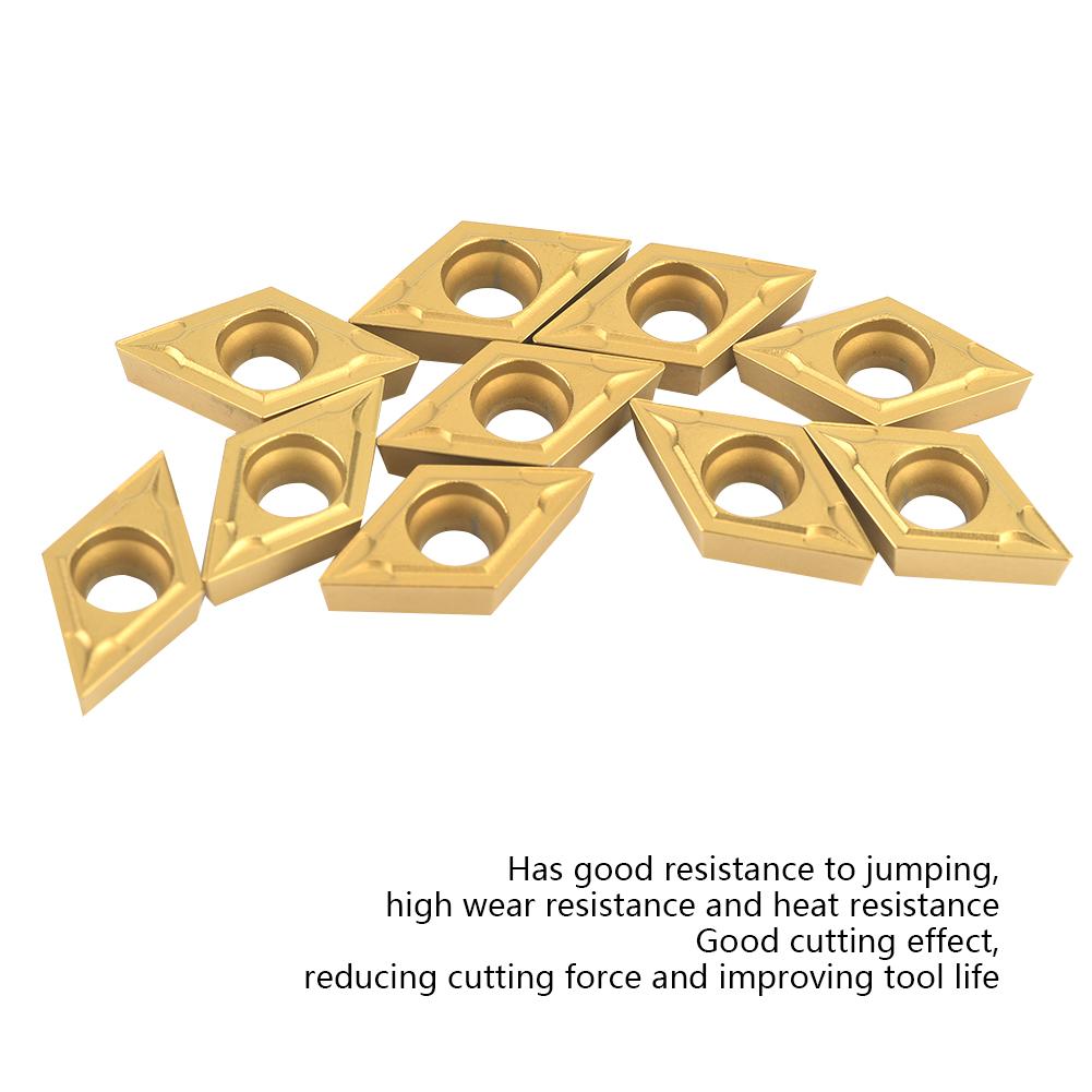 10PCS  DCMT11T304HM YBC251 DCMT32.51HM CNC Carbide Insert Blade Lathe Turning Tool