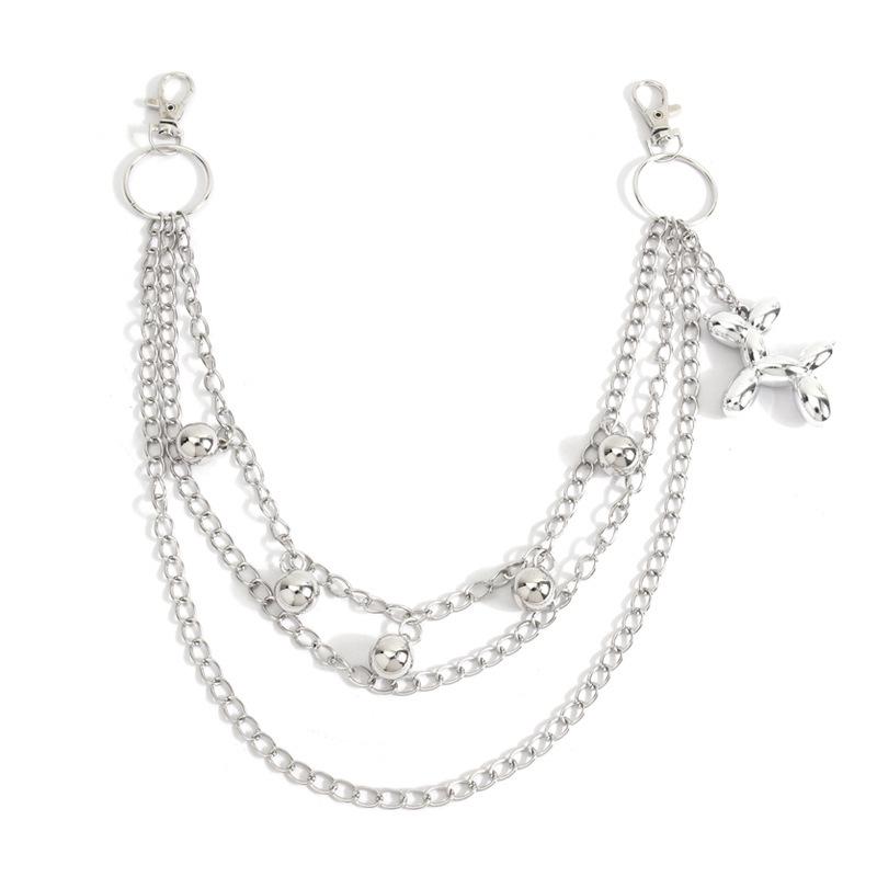 Trendy Unisex Punk Hip-Hop Jeans Waist Chain - Versatile Metal Pants Accessory