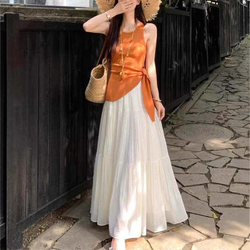 Elegant One-Shoulder Top & A-Line Skirt Summer Outfit for Women - 2026 New Style
