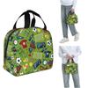 Fußball Element Sportmuster Isolierte Lunchtasche für Damen Kinder Tragbare Lebensmittelboxen Thermische Lunchbox Tragetasche