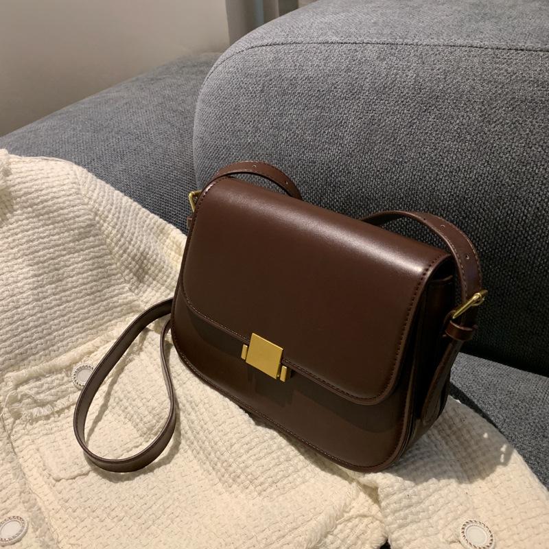 Retro Texture Foreign Style Small Bag Women's Bag 2025 New Trendy Fashion Small Square Bag Simple and Versatile One-shoulder Crossbody Bag