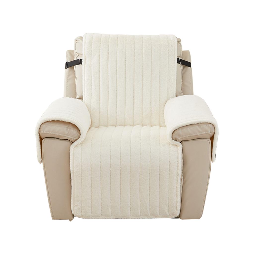 Shaggy Plush Fur Recliner Sofa Cover Lazy Boy Armchair Covers Anti Slip Soft Warm Quilted Sofa Slipcover for Living Room Decor