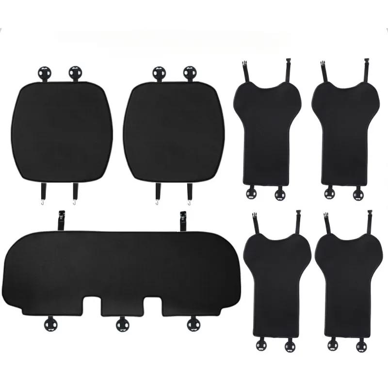 Ice Silk Linen Car Seat Cushion For Tesla Model3 Highland 2024 Car Front Rear Back Seat Covers Breathable Sweatproof All Seasons