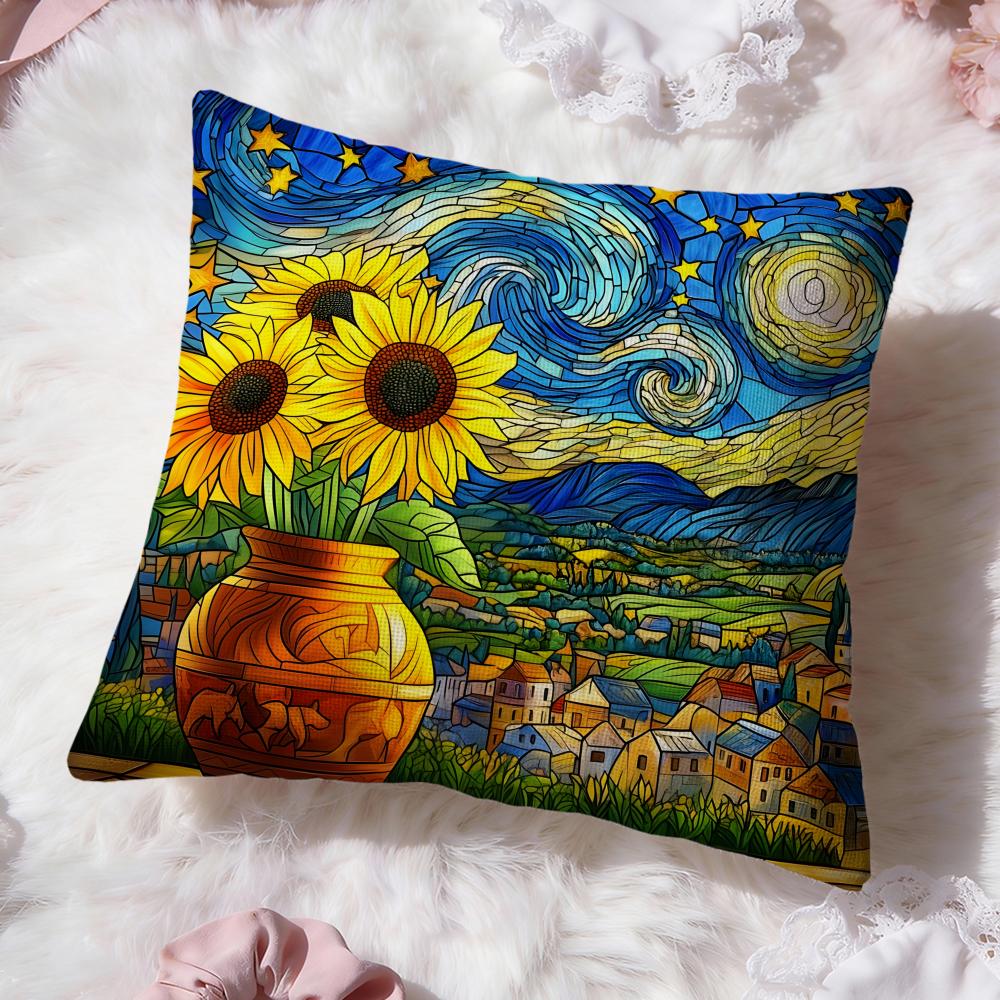 Funda de Cojín de Paisaje Comodidad Premium Diseño Reversible Dos en Uno para Cualquier Habitación Interior de Coche