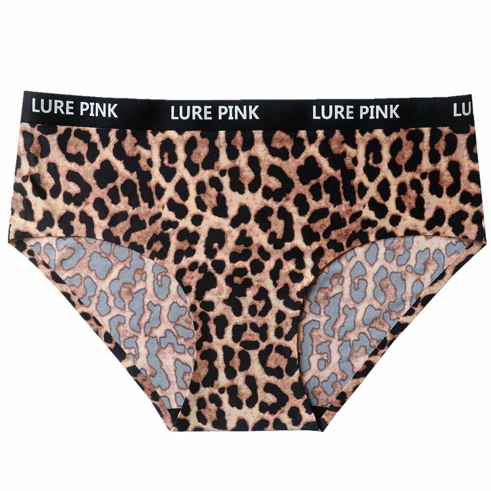 Einfache, modisch bedruckte einteilige High-Spring-Unterwäsche für Damen aus Eisseide, mittlerer, niedriger Bund, Damenslips