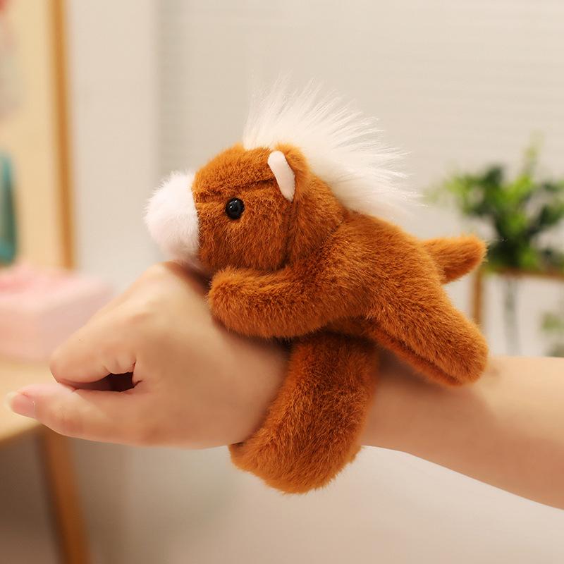 Cute pony snapping ring plush toy doll pony doll children's company soothing doll