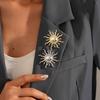 Cold Wind Geometric Sun Brooch Pin Accessories