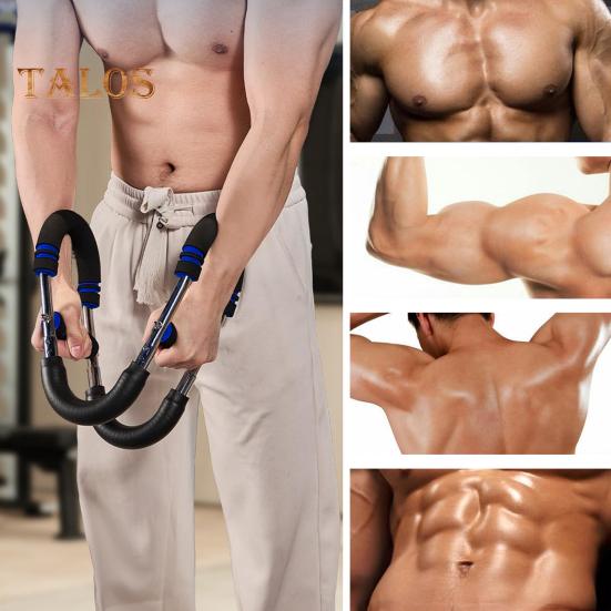 Twister Arm Exerciser with Foam Handle 40-50kg Adjustable Chest Workout Bar Forearm Triceps Muscle Strengthener Chest Expander Home Fitness Equipment