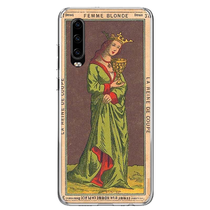 Etui na telefon z okładką do czytania kart Tarota dla Huawei P30 P20 P10 P40 P50 Pro Mate 20 40 30 10 Lite Popularne Fundas Artystyczny Prezent Coque