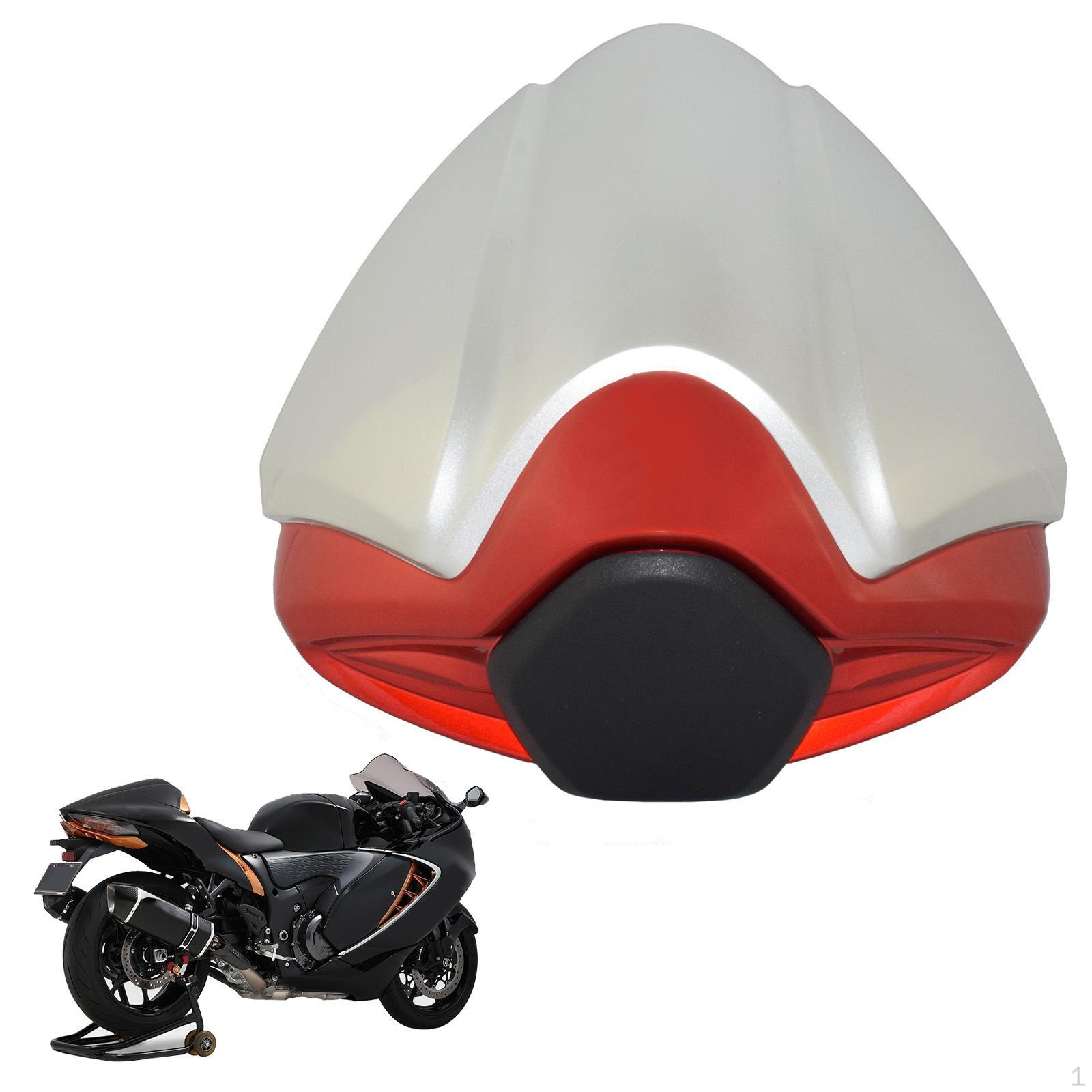 

Motorcycle Rear Passenger Seat Cover Back Tail Hump Premium Easy Installation Fairing Pillion for Red Silver