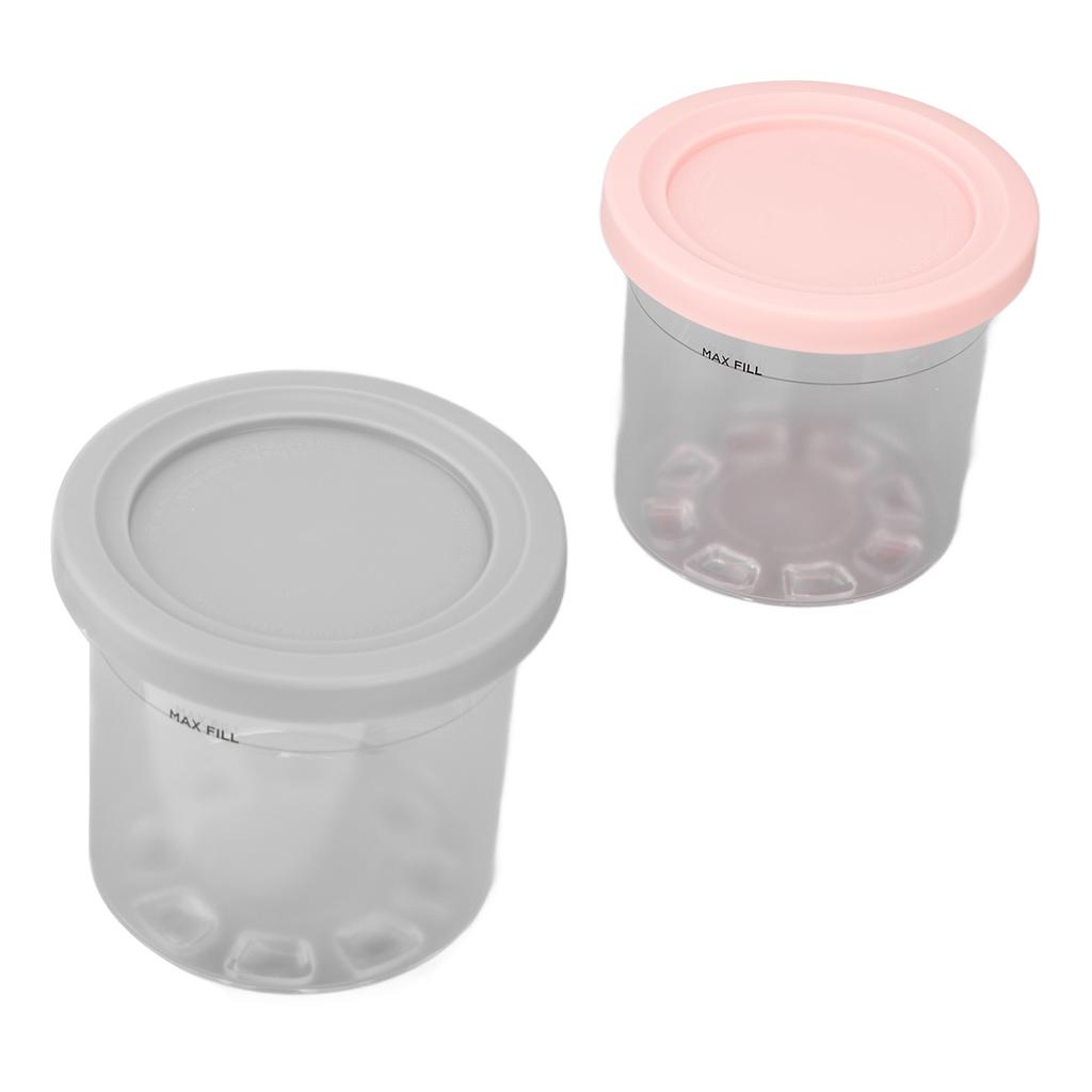 2PCS Ice Crm Pints Cup 600ml Ice Crm Container Storage Jar for   NC299AMZ NC300s