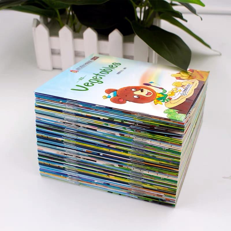 40pcs/Set Children's English Early Learning Picture Book Storybook Enlightenment Cognitive Tale Bedtime Story Read With Video