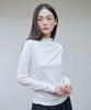 AHWE Mock Neck Shirred Top_Ivory