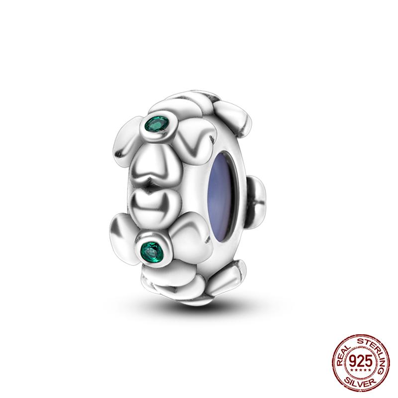 100% Copper Luminous Star Flower Butterfly Silicone Spacer Beads Fit Qikaola Original Bracelets Fine Diy Jewelry