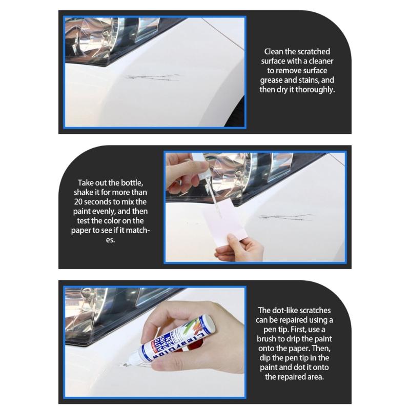 Car Scratch Repair Paint Pen 12ml/0.4oz Universal Car Surfaces Paint Maintenance Cleaning Paint Pen Car Scratch Remover