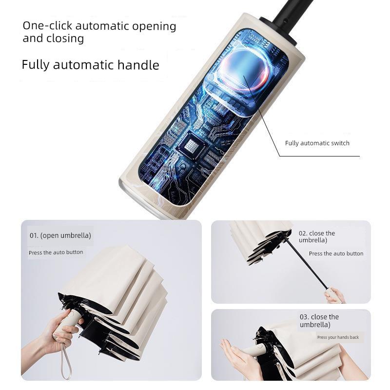 Business 24-Rib Storm-Resistant Umbrella, Double-Rib Large Folding Sun Umbrella, In-Stock, with Logo Printing, Promotional Umbrella