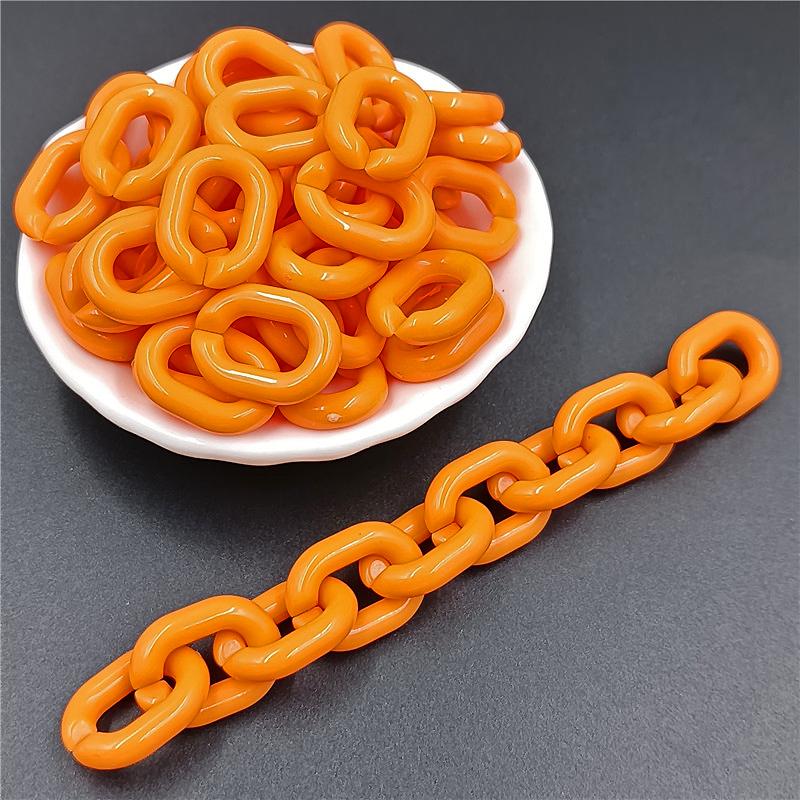 

10 шт. О-ланцюжок кольору морозива 14*19 мм Аксесуари з бісеру Розсипні намистини Кулон DIY Знахідки Намисто Браслет Брелок Кулон Виготовлення ювелірних виробів помаранчевий