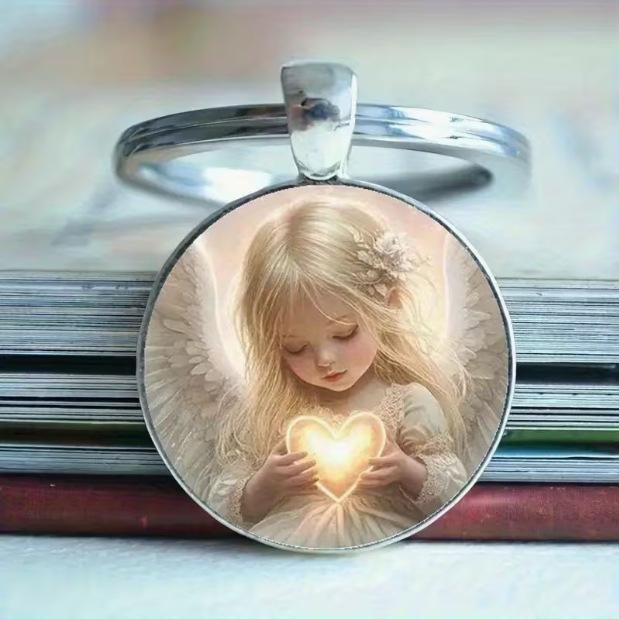 

Fashion Alloy Keychain Pendant Round Metal Key Ring One Size