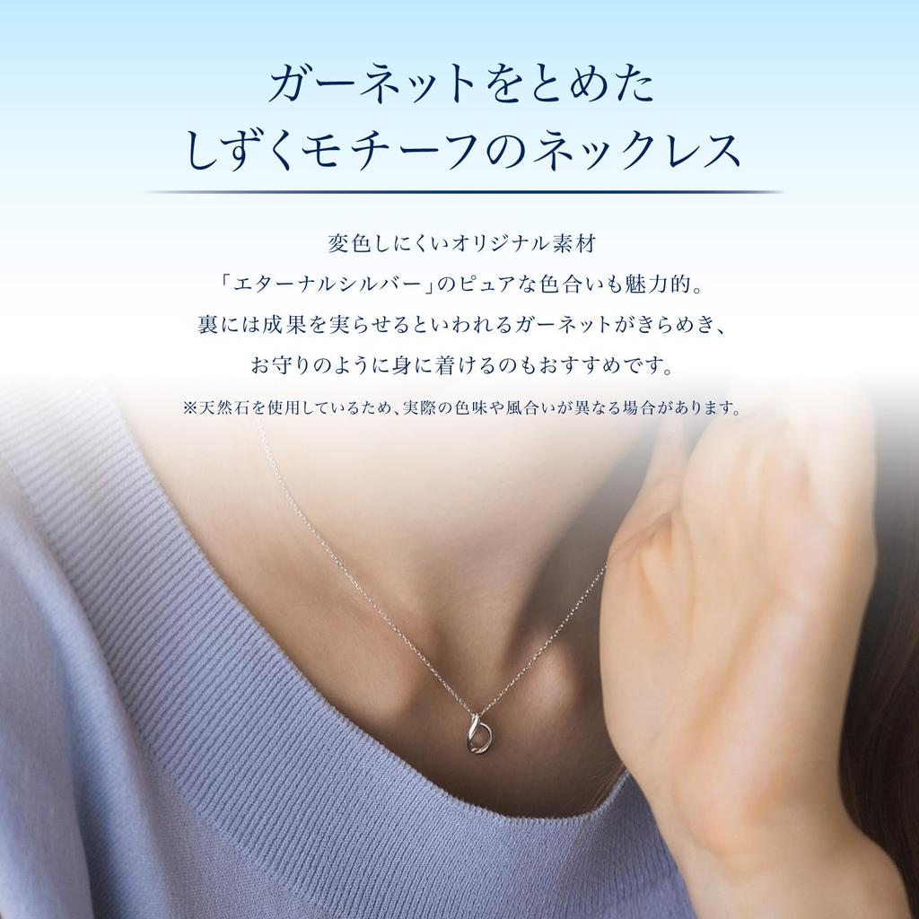Official Silver Simple Necklace with Jewelry Drop Elegant Anniversary 4.C. Case, Motif, Gift, Gift, Women's, 11192-412-1802-00-00
