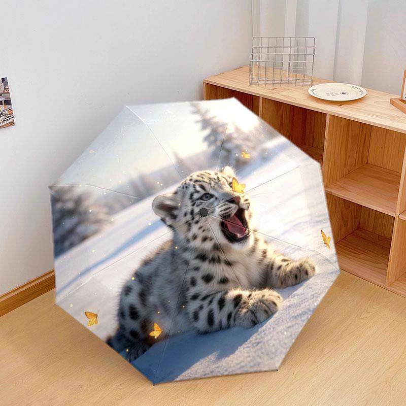 Animalsthatyawn Pattern Pattern New Style Umbrella, 1 Piece Automatic Folding Umbrella, Portable Travel Umbrella, Outdoor Umbrella, Birthday Gift