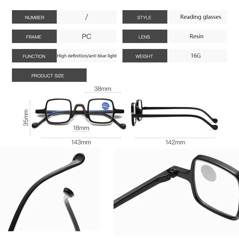 Reading Glasses Men Square Frame Leopard Legs Blue Light Presbyopia Eyeglasses Antifatigue Computer Women Eyewear Unisex