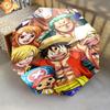 ONE PIECE Foldable Sunshade Umbrella, 8 Iron Ribs Auto-Open, Fashionable Plastic Handle, Christmas Gift -HYQ4