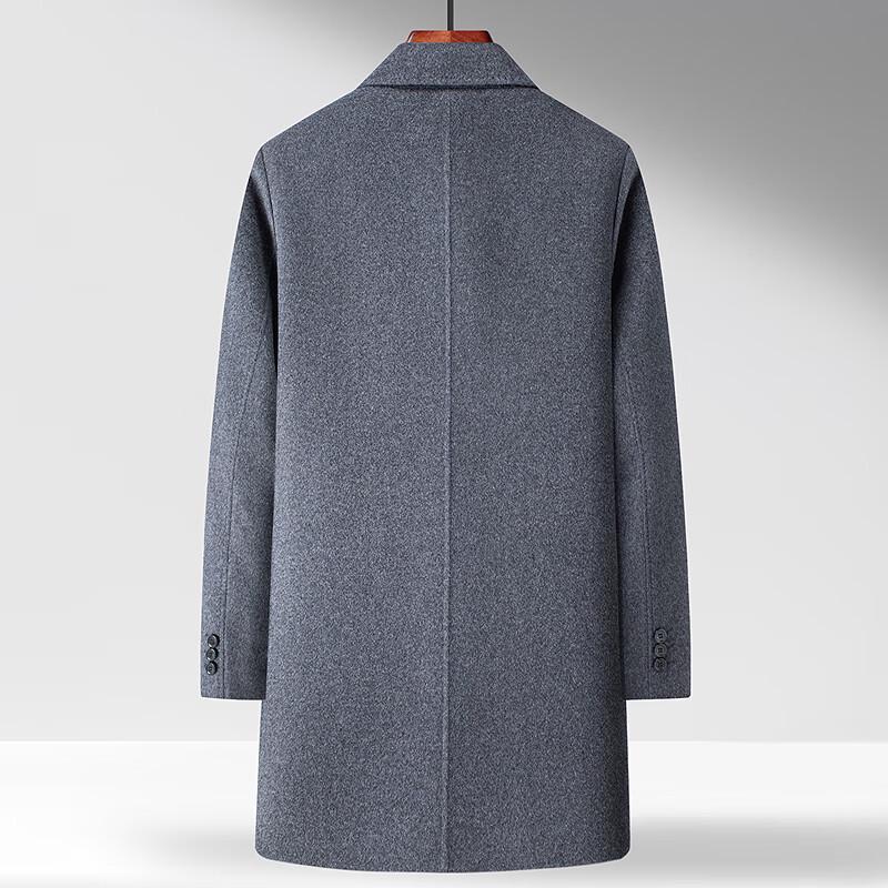 Men's 3-in-1 Wool Blend Overcoat with Detachable Goose Down Liner