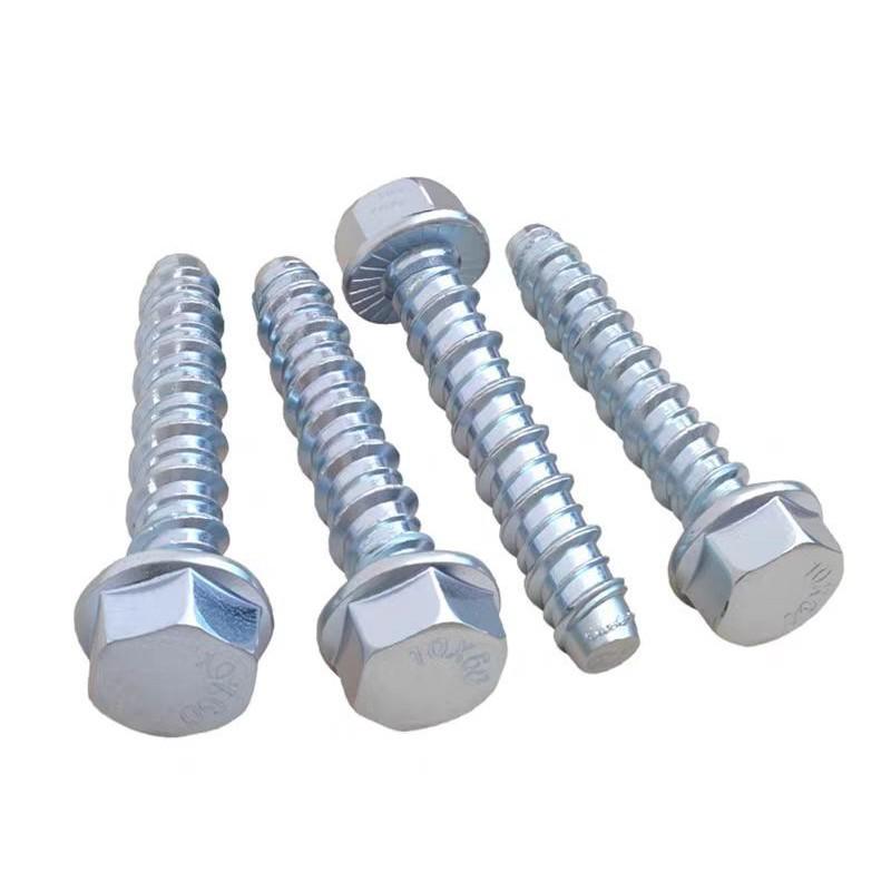 High-Strength Galvanized Self-Cutting Anchor Bolt with Hex Head and Flange