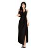 Large Size Women's Clothing Spring and Autumn New Fat Mm Belly Covering and Thin Red Suspender Dress French Senior Neck Dress Summer