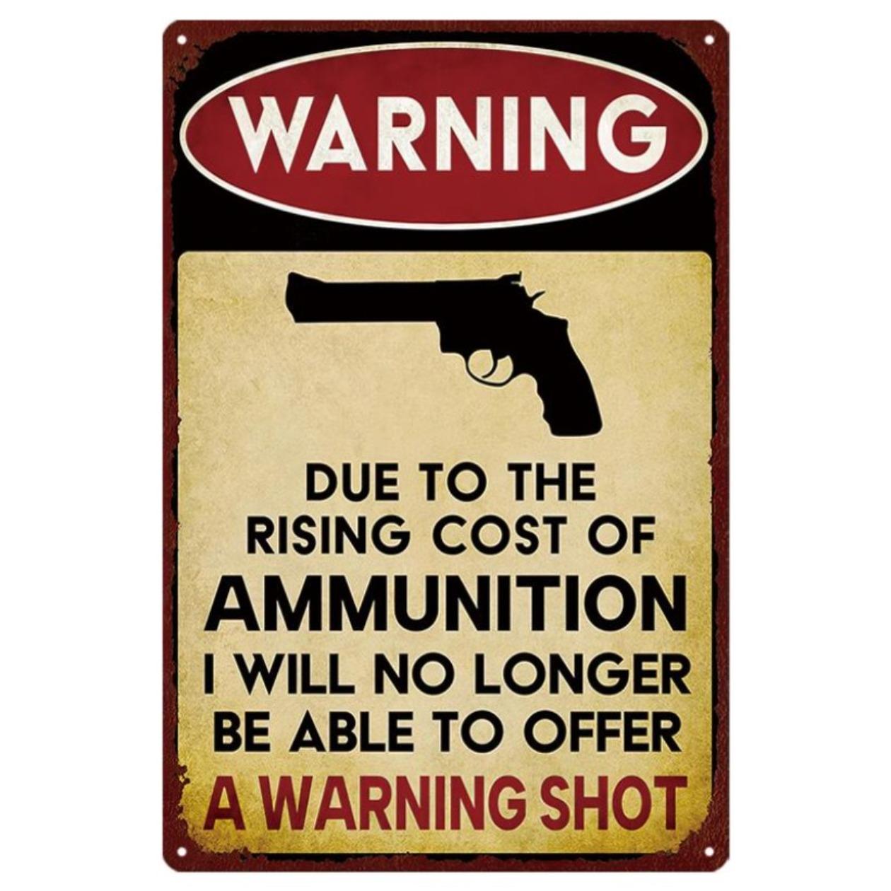 

Home Security Metal Warning Sign 8x12 Inch Wall Decor with Hanger for Yard Porch Fence 20x30cm