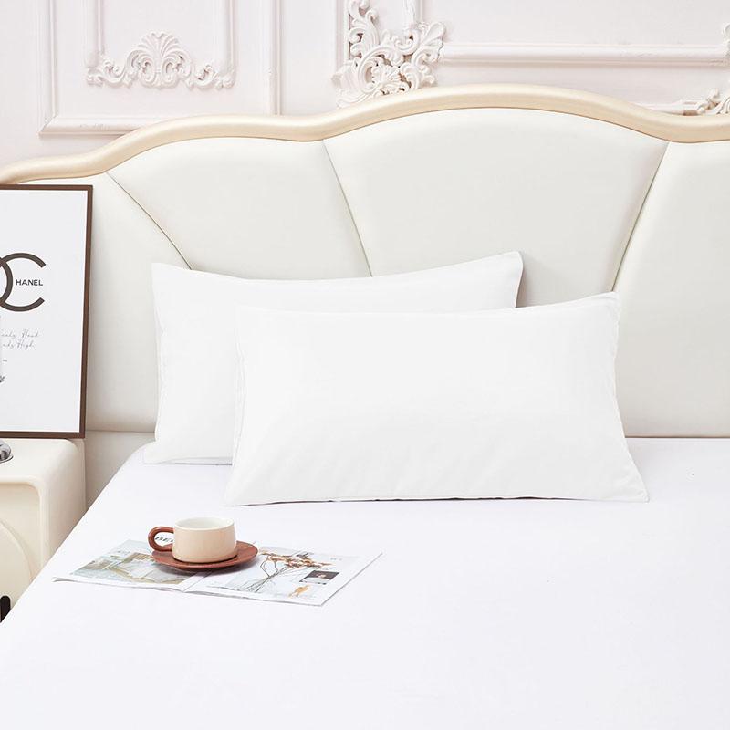 Simple Plain Sanding Pillowcase For Bed Fashion Skin-Friendly Pillow Cover For Single Double 2Pcs Home Textiles For Four Seasons