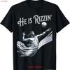 He Is Rizzin Jesus Playing Volleyball Funny Sports Rizz T Shirt Vintage Washed Slightly Comfortable Stretched Soft Fashion