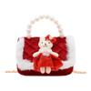 Eyecatching Kids Crossbody Bag Bright Red Pearl Princess Bag With Durable Antitheft Features