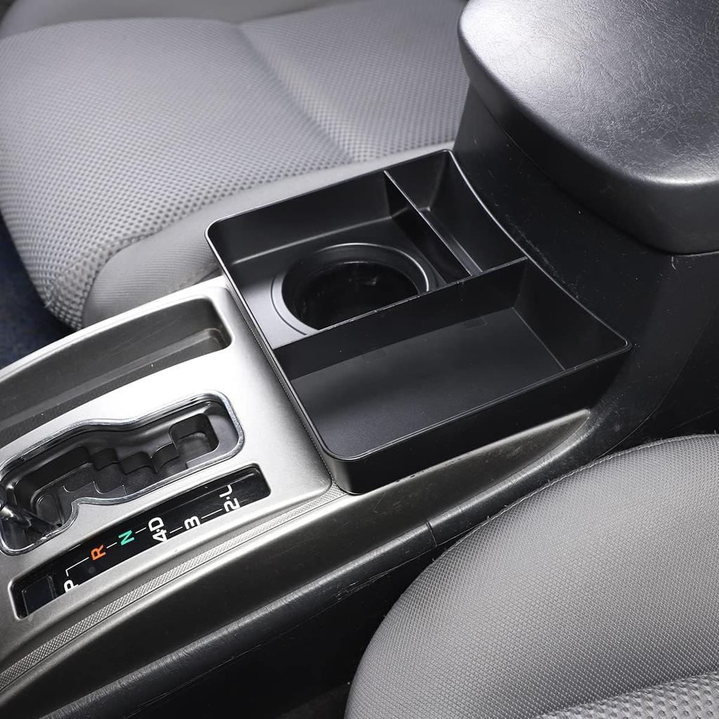 for Tacoma 2006-2015 Cup Holder Storage Box,Car Armrest Box Front Cup Holder Organizer Tray,ABS Center Console Cup Holder Multifunctional Tray