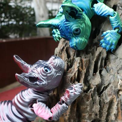 Eklemli Tüysüz Kedi 3D Baskılı Sphynx Kedi Figürü Esnek Kedi Stres Giderici Masa Evcil Hayvanı Fidget Oyuncak Kedi Sever ve Koleksiyoncu İçin Ev Ofis Dekoru