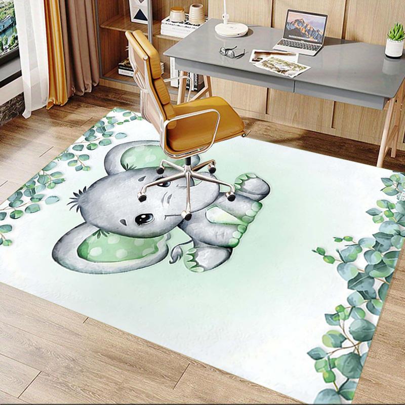 1PC Elephant Non-Slip Floor Carpet Compatible for Office&Living Room&Bedroom&Dining room -  Soft & Pattern, Vibrant Colors-H0320