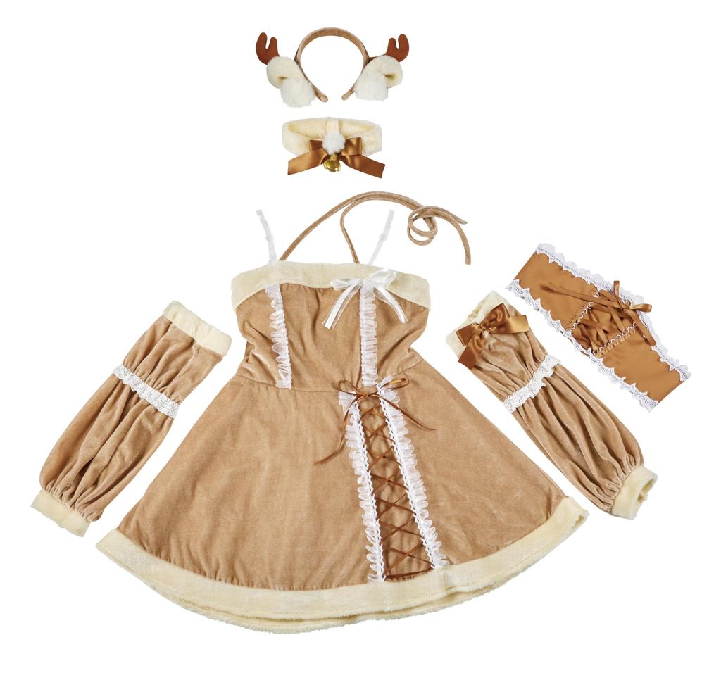 Clearstone Hayran Yapımı Cosplay Noel Güzel Ren Geyiği Kahverengi Kadın