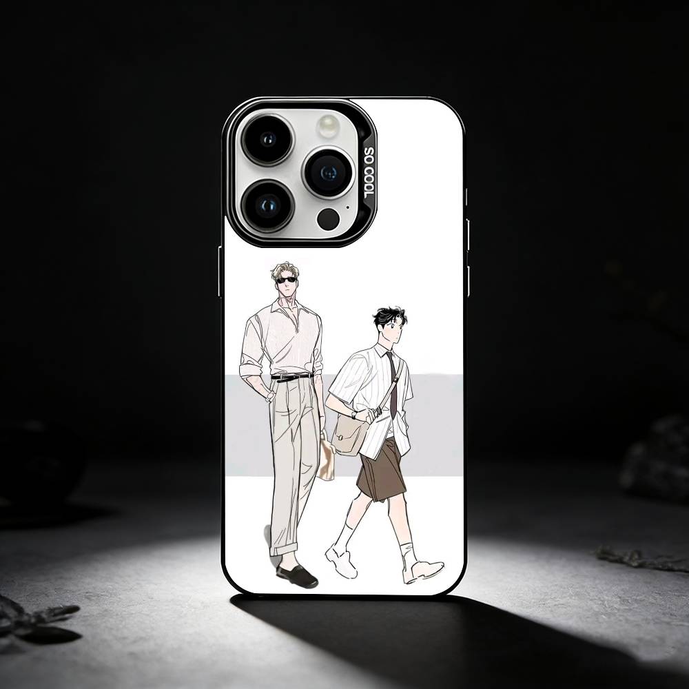 BL Manhwa R-roses And Champagne Phone Case For iPhone 17,16,15,14,13,12,11 Plus,Pro Max,XS,Colored Silver Phone Case