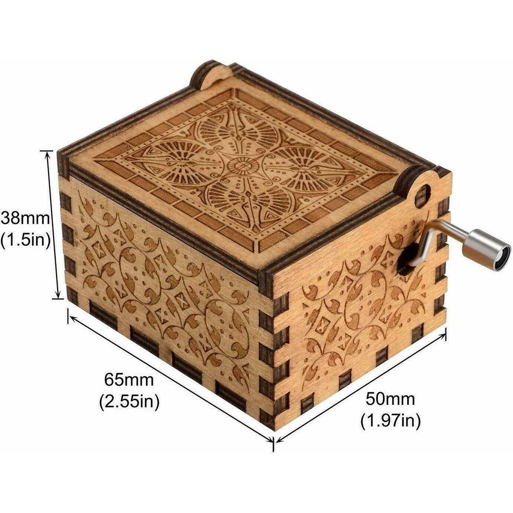 Harry Potter Engraved Wooden Music Box Vintage Storage Box Design