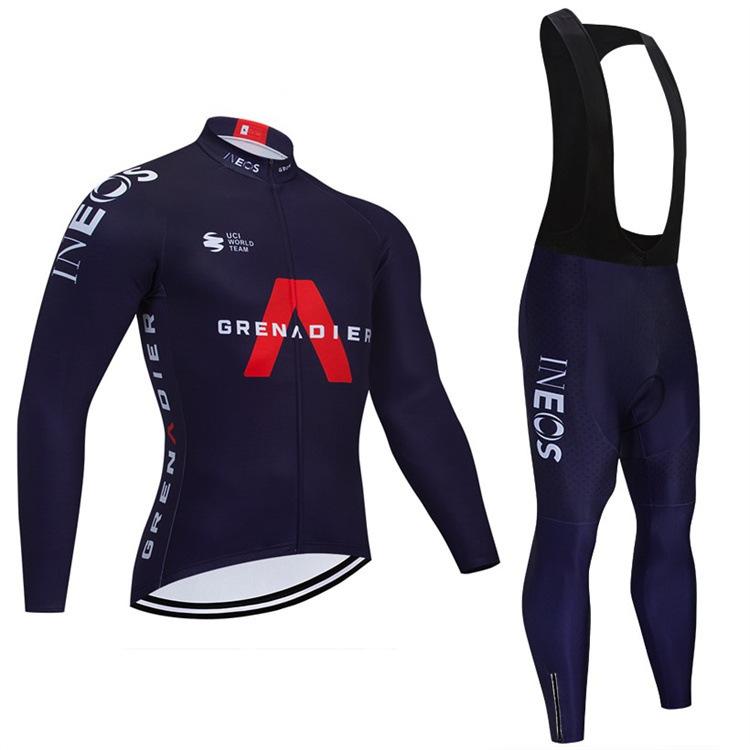 

Long Sleeve Cycling Suit Strap Set Men s Autumn and Winter Fleece Shirt Bicycle Mountain Bike Shirt Trousers 2026 Autumn Breathable Cycling Suit Set XXXXL