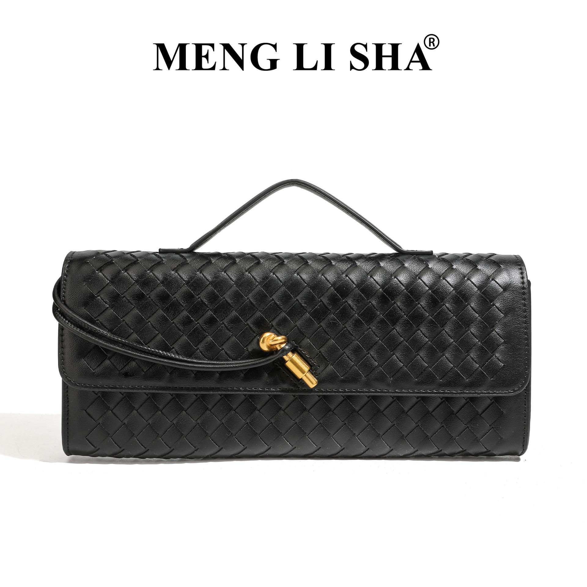

Hot Selling Niche Woven Women s Bag, Horizontal Hand-held Dinner Bag, High-end French Stick Bag, Single Shoulder Crossbody Accordion Bag чёрный