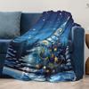 Tuniu Cozy Snowflake Christmas Blanket for Sofa Bed Bedroom Decorative Throw Blanket Soft Warm Cover