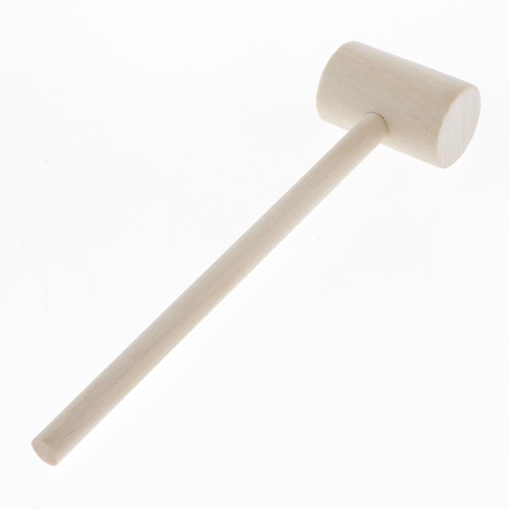 30x Leather Wooden Hammer Toy Handle Seafood Shellfish Mallet Gavel