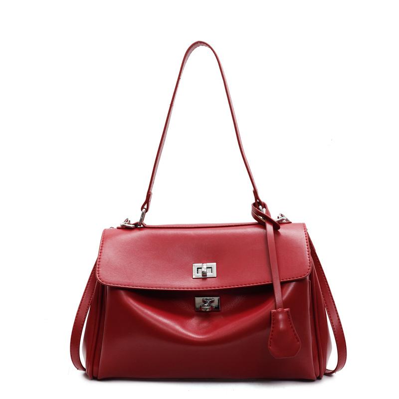 

Сумка-тоут для通勤 женская большой вместимости из мягкой кожи, сумка-мессенджер, универсальная сумка large бордовый