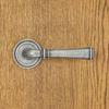 HAMILTON door handle with rosette ANTIQUE NICKEL