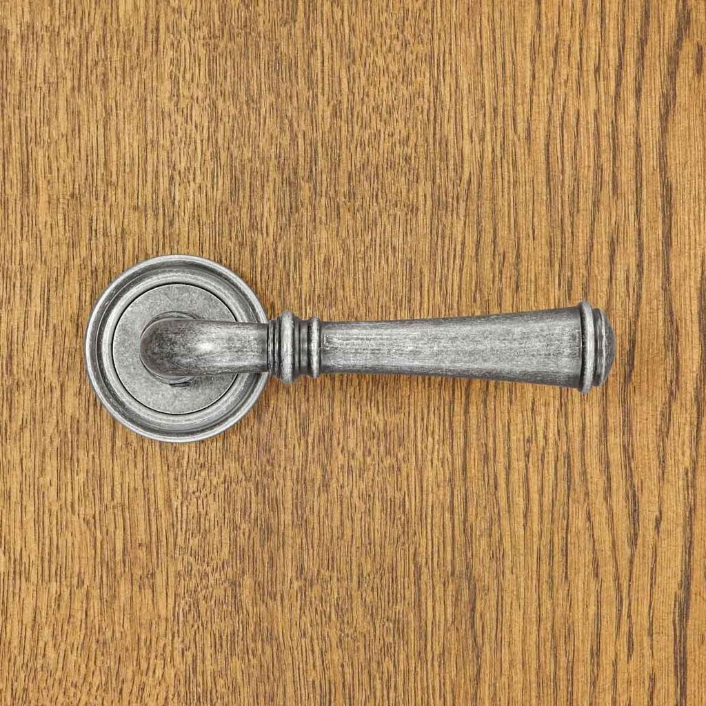 HAMILTON door handle with rosette ANTIQUE NICKEL